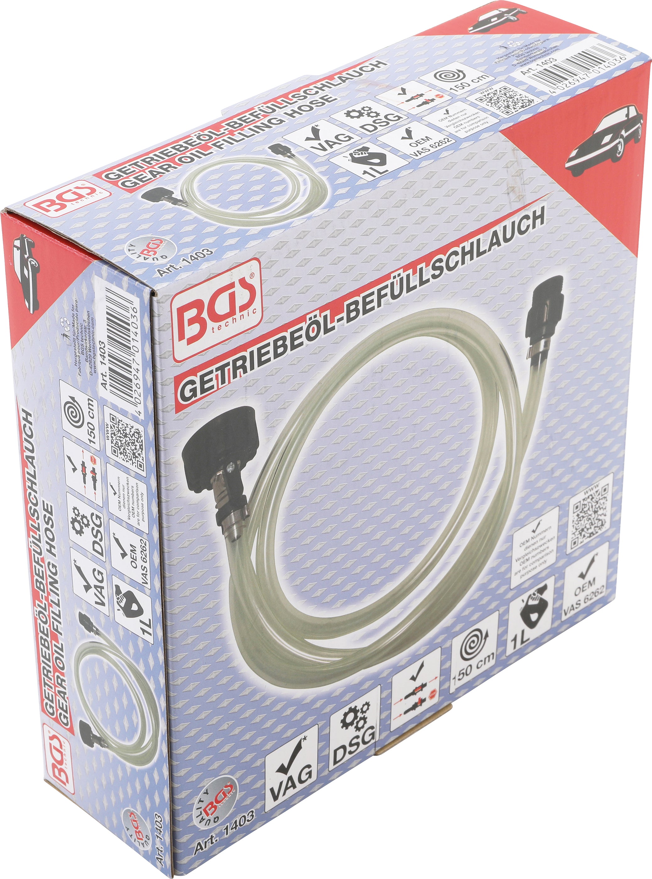 DSG Getriebeöl-Befüllschlauch | für VAG | M24 x 1,5 | M37,5 x 3